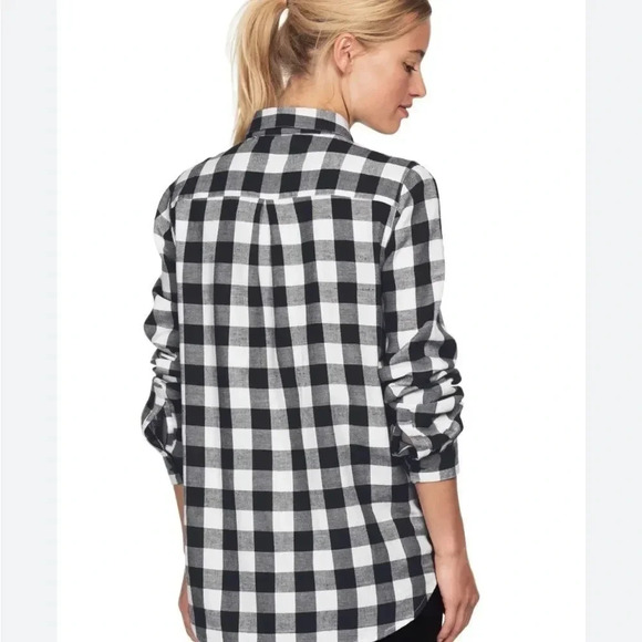 LUCKY BRAND PLAID  FLANNEL T SHIRT LONG SLEEVE XS - Picture 7 of 8